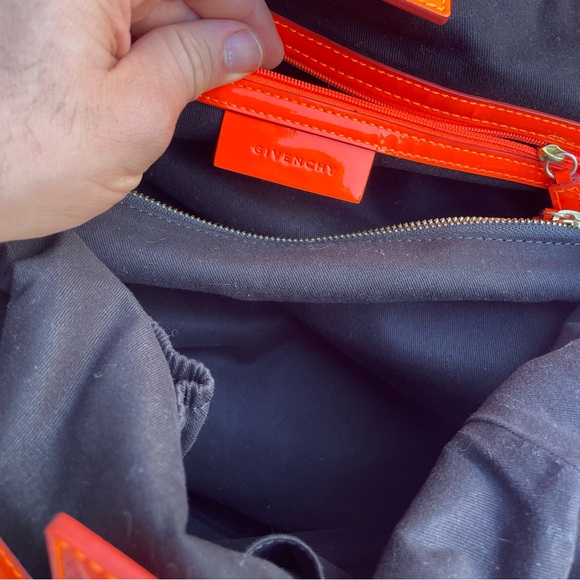 Authentic GIVENCHY Nylon Handbag Neon Shoulder Bag Top Handle Oversized Tote - Picture 11 of 12